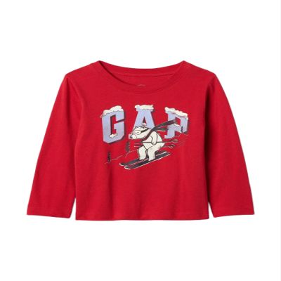 GAP Baby Boys Short Sleeve Graphic Tee Modern Red 3YRS