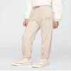GAP Girls Logo Pull-On Jogger Fleece Sweatpants Oyster Shine S view 2