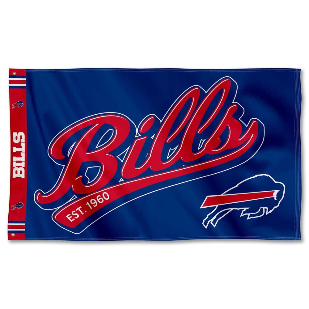 Buffalo Bills Script Logo Premium Flag