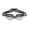 GoblinLove Swim Goggles, Swimming Goggles No Leaking Full Protection Electroplated myopic swimming goggles Adult Men Women Youth, Medium, Black view 1