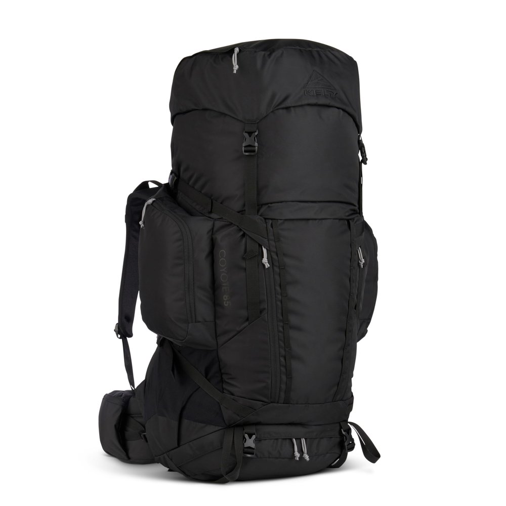 Kelty Coyote 60-105 Liter Internal Frame Backpack - Hiking, Backpacking, Travel, Hydration Compatible, Adjustable Torso (85L / Black)