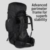Kelty Coyote 60-105 Liter Internal Frame Backpack - Hiking, Backpacking, Travel, Hydration Compatible, Adjustable Torso (85L / Black) view 4