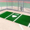 BBB Sports 5' x 10' Home Plate Hitters Turf Mat Kelly Green/White view 2