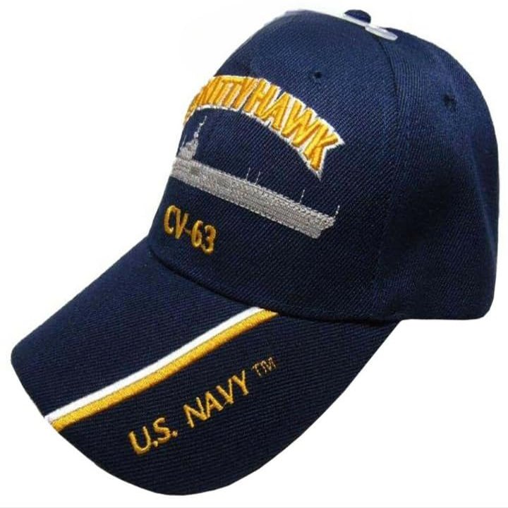 COLL7AWS USS KITTYHAWK CV-63 Navy Ship HAT Officially Licensed Ball Cap