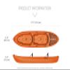 SEAFLO Premium Sit-on Recreational/Day Touring/Sea Kayaks(8'8"-16'2.4") (BMA118-Orange 11' 8.4") view 2