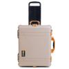 Pelican 1610 Case by ColorCase - Desert Tan - Large Sized Waterproof Case Mesh Lid Organizer - Yellow Handles & Latches view 3