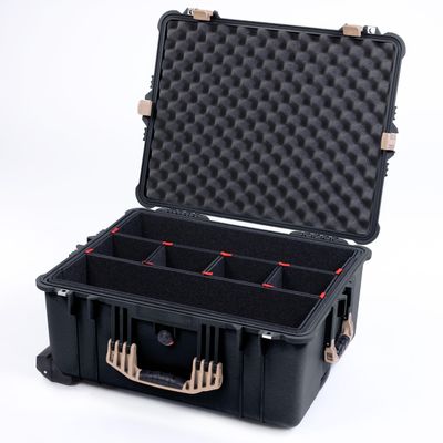 Black Pelican 1610 Case with Desert Tan Handles & Latches