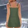 Generic Women's One Piece Swimdress Swimsuits for Women Tummy Control Bathing Suits A-Line Dress Athletic Plus Size Swimwear Army Green, XX-Large view 4