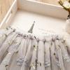 Birthday Dresses for Baby Girls Soft Tutu Skirt Toddler Party Girl Mesh Tutu Flower Embroidered (Grey, 12-18 Months) view 2
