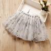 Birthday Dresses for Baby Girls Soft Tutu Skirt Toddler Party Girl Mesh Tutu Flower Embroidered (Grey, 12-18 Months) view 3