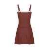 Generic Women's One Piece Swimdress Swimsuits for Women Tummy Control Bathing Suits A-Line Dress Athletic Plus Size Swimwear Coffee, Large view 3
