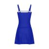 Women's One Piece Swimdress Swimsuits for Women Tummy Control Bathing Suits A-Line Dress Athletic Plus Size Swimwear Blue view 3