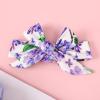 AMIMOJY Infrant Baby Clothes Flying Sleeve Ribbed Rompers Solid Tops Girls Floral Prints Short Casual Summer Outfit 2Pcs, 9-12 Months, Purple view 3