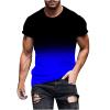 2024 Shirts for Men Short Sleeve Casual Stylish Crewneck Shirts Big and Tall Print Graphic Tee Shirts Summer Pullover Peime s2024 Men Blue L view 1