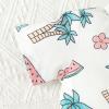 AMIMOJY Toddler Boys Girls Outfit Round Neck Cartoon Tree Print Tops Short Sleeve Shirt Solid Pants Beach Play Wear 2Pcs, Pink view 4