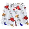AMIMOJY Toddler Baby Boy Clothes Shorts Set Round Neck Dinosaur Print T Shirt Tops Short Sleeve Cotton Kids Outfit 2Pcs, White view 2