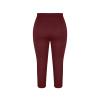Oplxuo Womens Knee Length Capri Leggings Floral Lace High Waist Leggings Skinny Cropped Workout Yoga Pants Sport Casual Pants view 4
