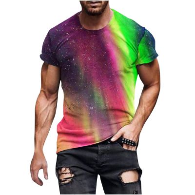 2024 Shirts for Men Short Sleeve Casual Stylish Crewneck Shirts Big and Tall Print Graphic Tee Shirts Summer Pullover 2024 Men Green 3X