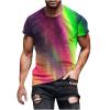 2024 Shirts for Men Short Sleeve Casual Stylish Crewneck Shirts Big and Tall Print Graphic Tee Shirts Summer Pullover 2024 Men Green 3X view 1