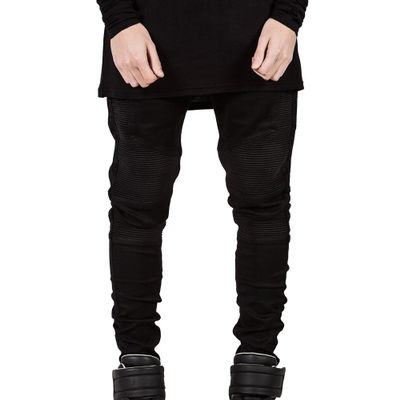 SWJGLITTR Men's Regular Fit Flex Jeans Biker Deco Washed Denim Pants Slim Fit Motorcycle Skinny Jean (Black,33)