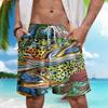 228CLOSET Trout Fishing Men's Swim Trunks - Abstract Fish Hawaiian Shorts for Men, Men's Summer Bathing Shorts Set 32 Size 3XL view 3