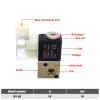3V1-06 2 Position 3 Way Pneumatic Solenoid Valve Normally Closed 1/8 Pneumatic Control Valve DC12V 24V AC 110V 220V 1Pcs (Color : 3V1-06 AC220V) view 2