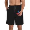 ETSDJ Texas Flag Longhorn Logo Swim Trunks Men Quick Dry Board Shorts Summer Beach 9"" Board Shorts White, X-Large view 1