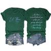Let Them Misunderstand You Judge You Shirt for Women Inspirational T-Shirts Short Sleeve Graphic Tees Crewneck Tops Vintage Green view 1