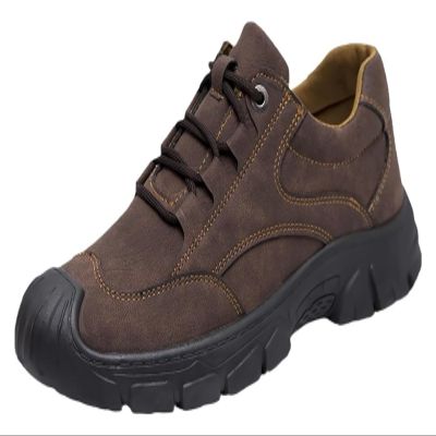Men's Suede Leather Non-Slip Lace Up Hiking Shoes Low Cut Comfortable Waterproof Lightweight Trekking Outdoor Sneaker Summer Breathable Casual Walking Shoes (Color : Brown, Size : 7.5)