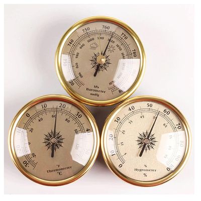 UUNVTOSU Barometer,Traditional Weather Station Dial Type Barometer Traditional Barometer Pure Mechanical Dial Barometric Pressure Weather Station Barometer