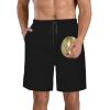 ETSDJ Bitcoin Logo Swim Trunks Man's Quick Dry Board Shorts Summer Beach 9"" Board Shorts White, Medium view 1