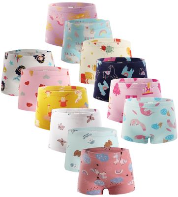Sladatona Girls Cotton Underwear Soft Boy Shorts Kids Boxer Briefs Panties 3t Light Blue
