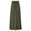 NineFit Basics Women's Stylish Comfy Fold-Over Flare Maxi Skirt Beach Long Maxi Skirt Ruched Split High Waist Bodycon Skirt (Medium,Green) view 1