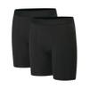 Runceptual Youth Boys' Compression Shorts - Performance Spandex Athletic Underwear for Basketball with Side Pocket (US, Alpha, X-Small, Regular, 2 Pack:BlackBlack)