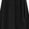 Women's Wrap Side Tie High Rise Split Skirt Solid Maxi Skirt Boho Long Dresses Ruffle Hem Skirt with Slit (XX-Large,Black) view 3