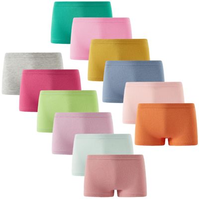 Sladatona Soft Girls Boyshort Panties Cotton Briefs Kids Underwear 2t Grey Yellow