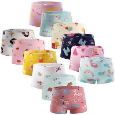 Sladatona Girls Cotton Underwear Soft Boy Shorts Kids Boxer Briefs Panties 4t Light Blue