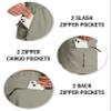 SERAMY Mens Hiking Cargo Shorts with 6 Zipper Pockets 9" Quick-Dry Lightweight Short for Golf Casual Fishing Outdoor Work Grey Sage 2XL view 3