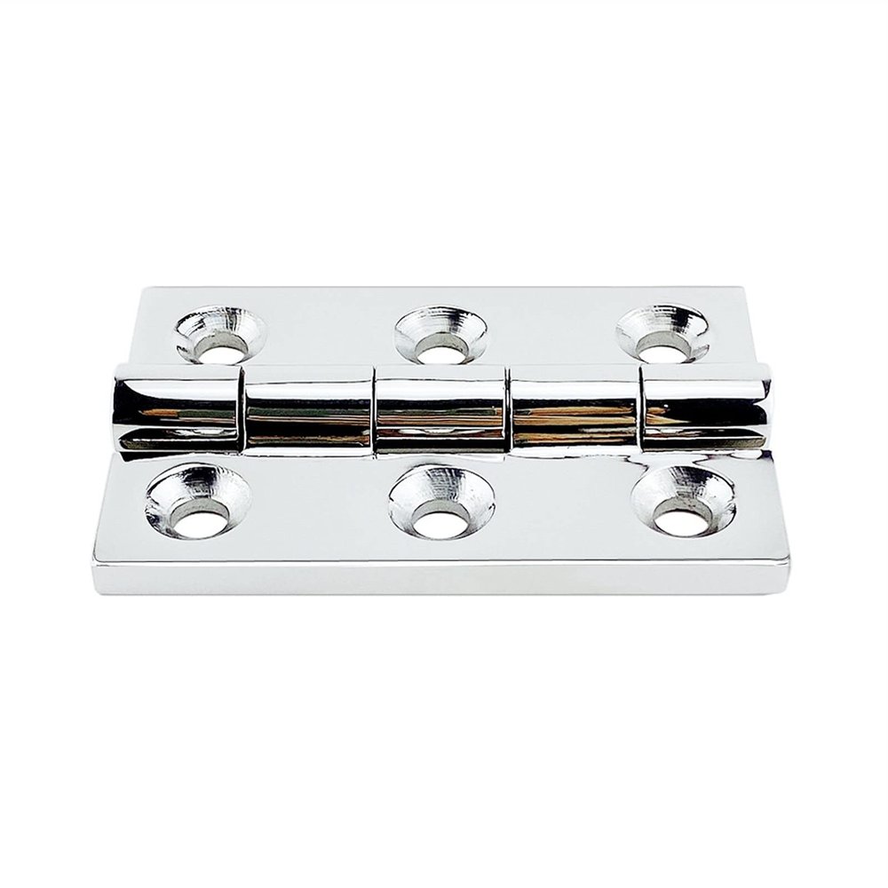 EYPVCLST Boat Accessories Stainless Steel 316 50 * 75mm Cast Boat Caravan RV Deck Hinge Cupboard Cabinet Drawer Door Strap Butt Hinge Furniture Hardware for Marine Boat (Size : Without Screws)