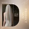 YAEISM Pearl Edge Wedding Veil Sequin Beaded Trim Bridal Veils Elegant Crystal Fingertip Length Bachelorette Party Veil 1 Tier Ivory Tulle Glitter Veils for Brides view 3