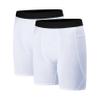 Runceptual Youth Boys' Compression Shorts - Performance Spandex Athletic Underwear for Basketball with Side Pocket (US, Alpha, Small, Regular, 2 Pack:WhiteWhite) view 1