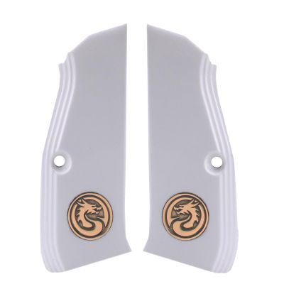 Tactical Mak Grips CZ TS 2 Grip Black Gun Grips Gold Metal Acrylic Lazer Grip 3D Texture with Carving Perfect for Your Holster Weapon Speed (Does not fit Shadow 2 Model) (Vari 3)