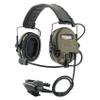 TACGZGJSM TAC200PROULTRA Tactical Headset,Ear Protection,Electronic Noise Canceling Headphones,with U94 PTT,for Airsoft,Hunting (Army Green) view 1