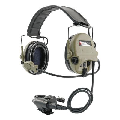 TACGZGJSM TAC200PROULTRA Tactical Headset,Ear Protection,Electronic Noise Canceling Headphones,with U94 PTT,for Airsoft,Hunting (Tan)