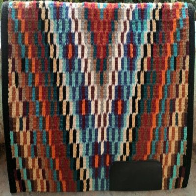 EQUIGEAR Horse Western Show Saddle pad/New Zealand Wool Western Saddle Blanket Top Wool Pad Sensor Flex (Customization Available) ZZX091 (34" x 38")