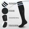 Adegari Soccer Shin Guards for Kids Youth, Protective Soccer Shin Pads & Sleeves with Optimized Insert Pocket & Long Soccer Socks for Children Teens Boys Girls-Orange M view 4