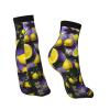Lemon And Flowers Print Women'S Straight-Leg Socks For Sports Casual Wear,High-Performance Running Socks view 4
