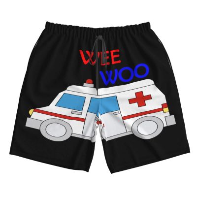 Wee Woo Ambulance Amr Funny EMS EMT Paramedic Men's Swim Trunks Bathing Mesh Lining Suit Swimsuits Beach Shorts with Pockets Medium9