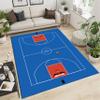 Srocvi Sports Area Rug Basketball Court Pattern Print Floor Mat Funny Girls Boys Education Learning Carpet Blue Foldable Washable Rectangular Rugs for Dining Room Kids Bedroom Playroom Hallway, 5x7ft view 1