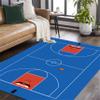 Srocvi Sports Area Rug Basketball Court Pattern Print Floor Mat Funny Girls Boys Education Learning Carpet Blue Foldable Washable Rectangular Rugs for Dining Room Kids Bedroom Playroom Hallway, 5x8ft view 2